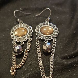 Chico's Silver Tone and Gold  Tone Chain Earrings